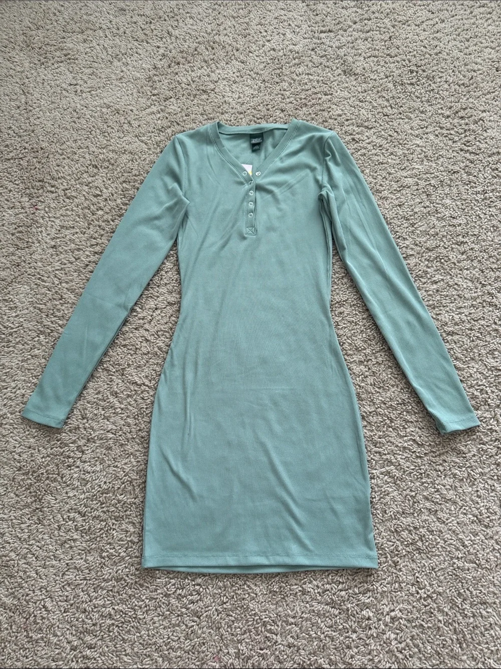 X59 NWT Wild Fable Long Sleeve Ribbed Bodycon Dress - Size: XXS